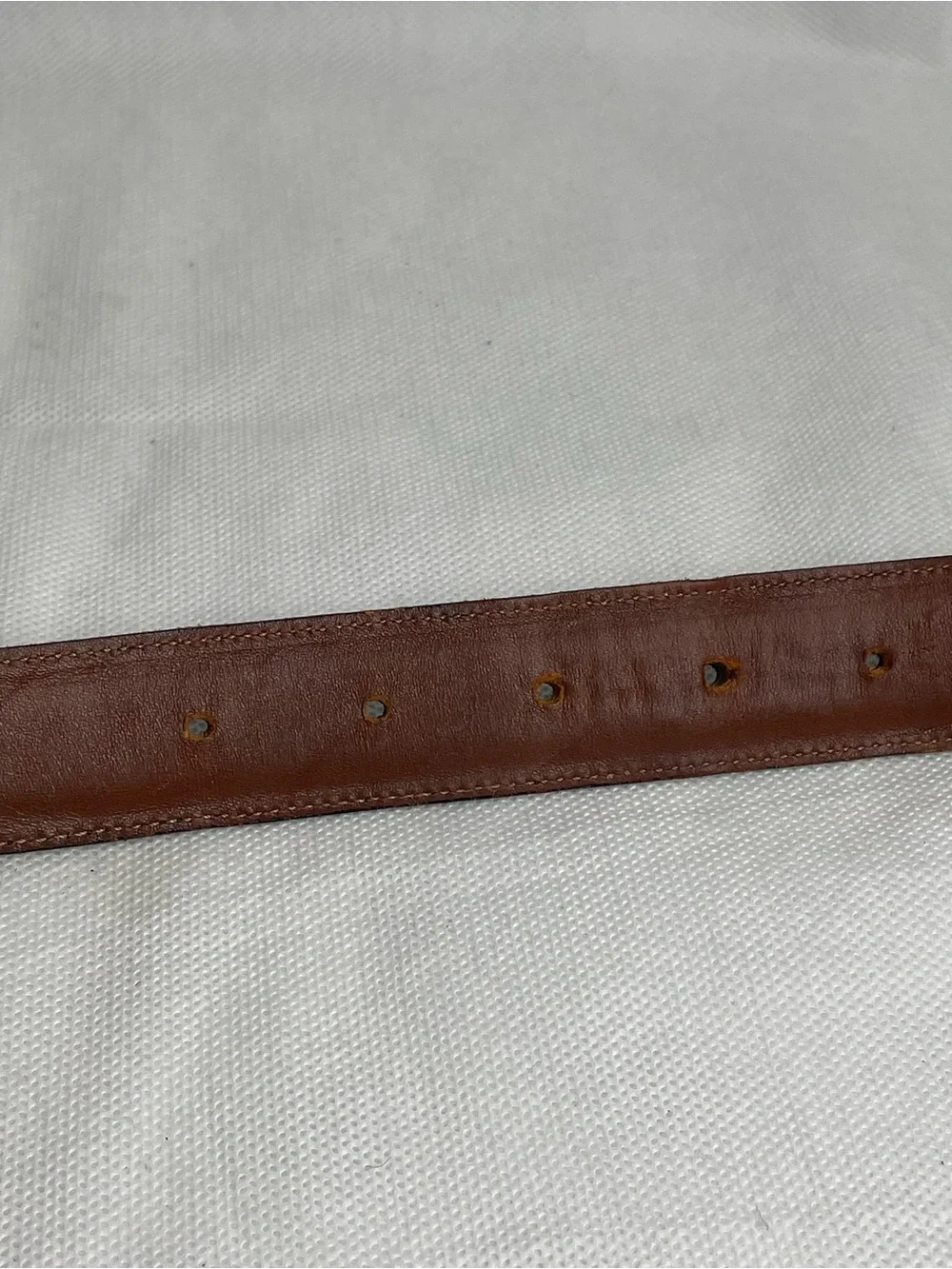 VTG USA Dooney & Bourke Curried Bridle Leather Belt Mens Size 36 Black & Brass